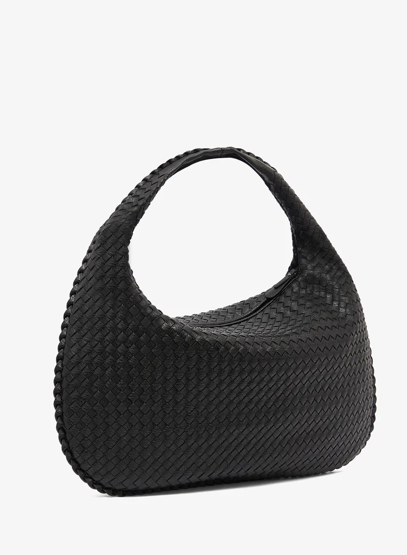 ELLA Woven Textured Shoulder Bag